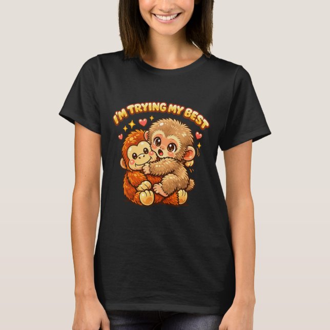 Camiseta Macaco Bebê Japonês Meme Animal da Internet Im (Frente)