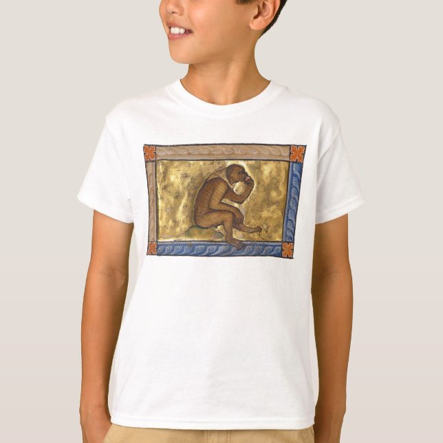 Camiseta Macaco Bestiário Medieval c. 1270 (Frente)
