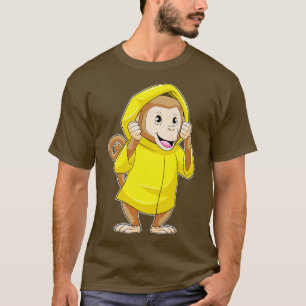 Camiseta Macaco chovendo com capa de chuva
