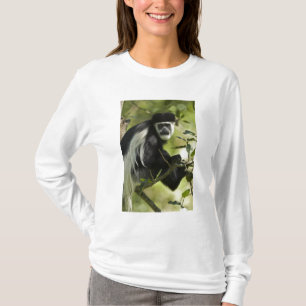 Camiseta Macaco Colobo Preto e Branco