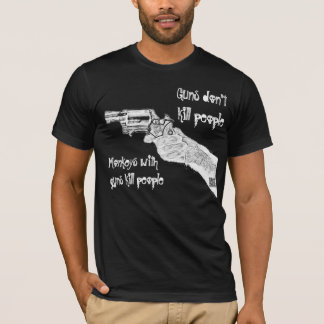 Camiseta Macaco com as pessoas do matar das armas