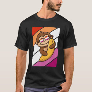 Camiseta Macaco Com Banana Pride Lésbica Bandeira Lgbtq Org