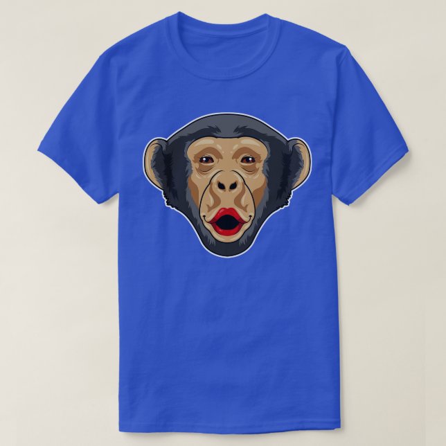 Camiseta Macaco com boca beijada (Frente do Design)