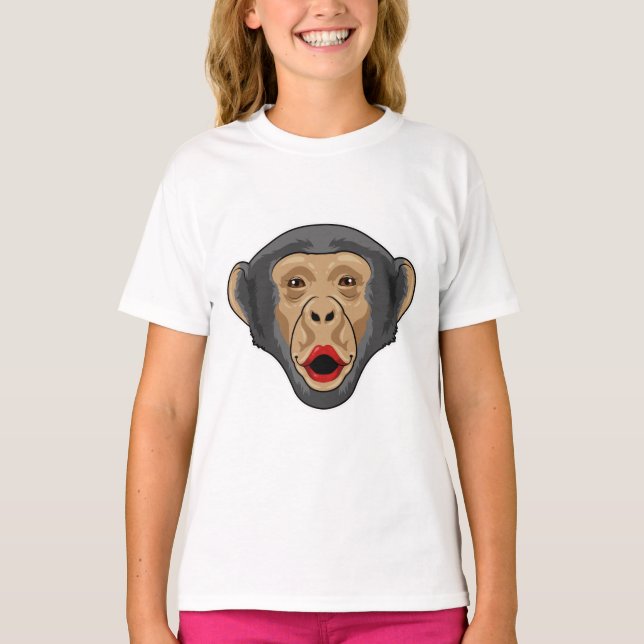 Camiseta Macaco com boca beijada (Frente)