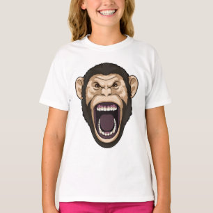 Camiseta Macaco com Cabelos pretos