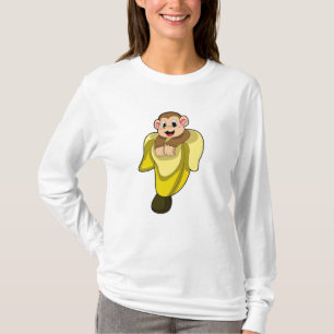 Camiseta Macaco com casca de banana