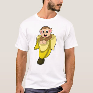 Camiseta Macaco com casca de banana
