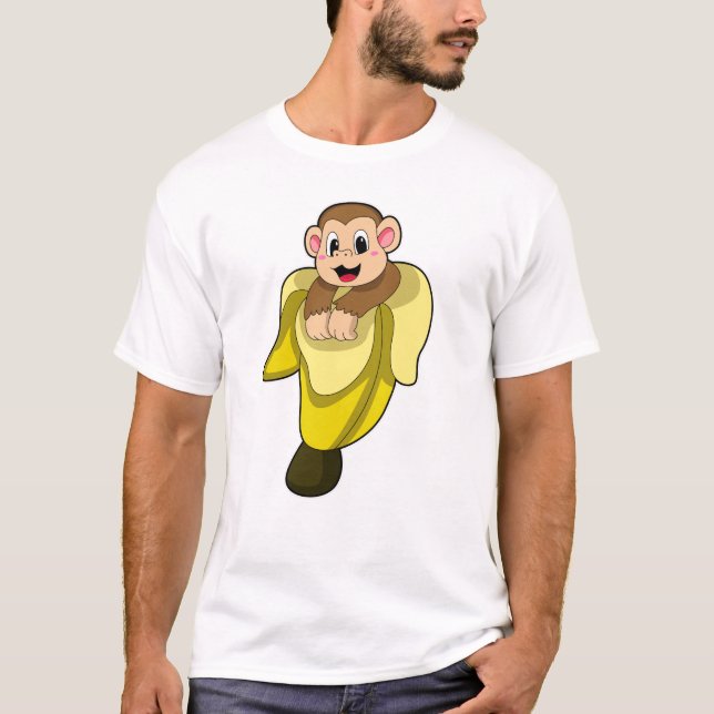 Camiseta Macaco com casca de banana (Frente)
