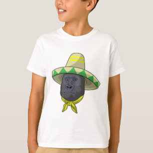 Camiseta Macaco com chapéu de palha