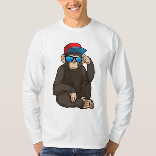 Camiseta Macaco com óculos de sol (Frente)