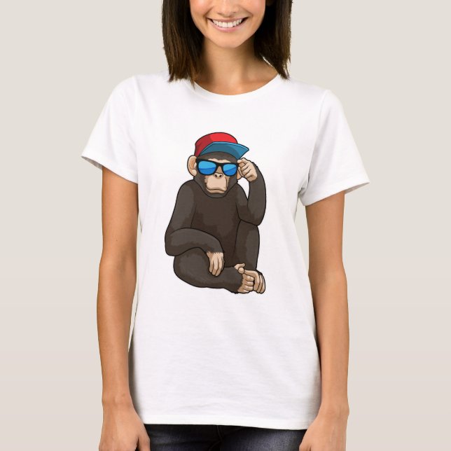 Camiseta Macaco com óculos de sol (Frente)
