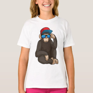 Camiseta Macaco com óculos de sol