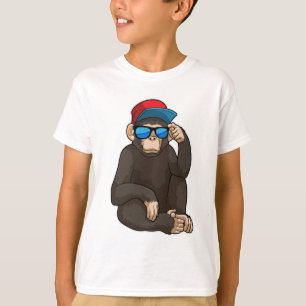 Camiseta Macaco com óculos de sol