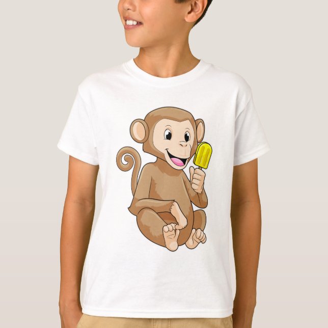 Camiseta Macaco com picolé (Frente)