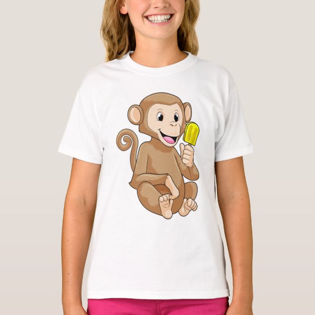 Camiseta Macaco com picolé (Frente)