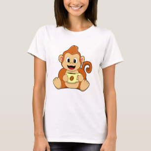 Camiseta Macaco com Taça de Café