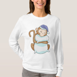 Camiseta Macaco com Travesseiro e cabeça fria