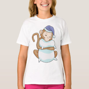 Camiseta Macaco com Travesseiro e cabeça fria
