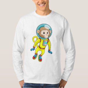 Camiseta Macaco como astronauta