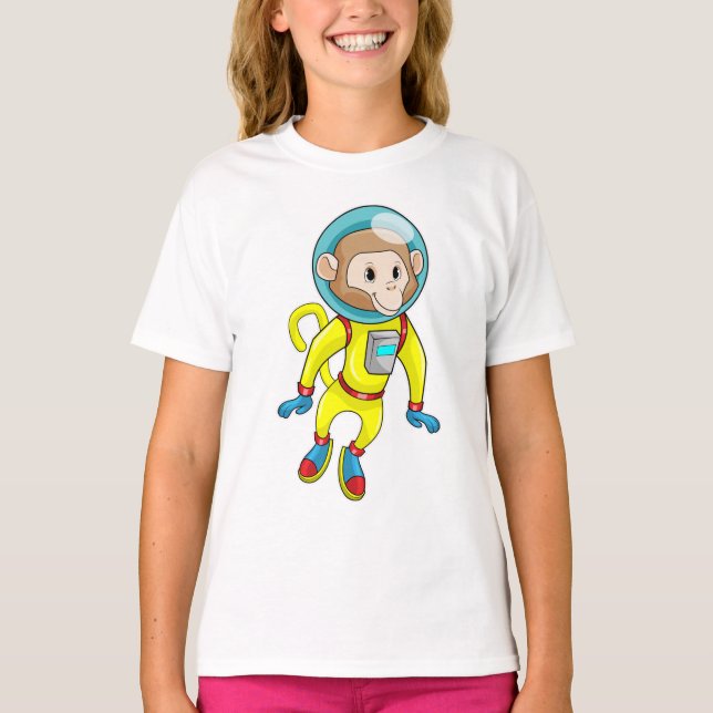 Camiseta Macaco como astronauta (Frente)