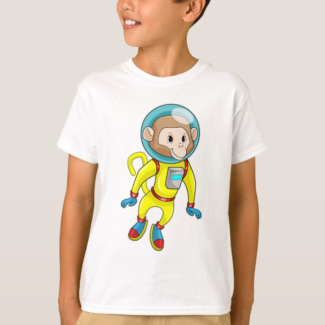 Camiseta Macaco como astronauta (Frente)