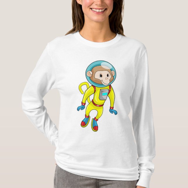 Camiseta Macaco como astronauta (Frente)