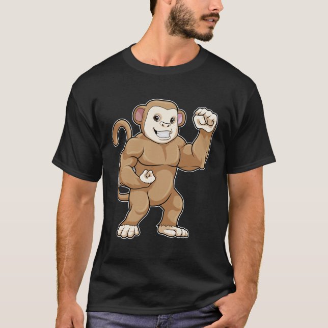 Camiseta Macaco como Criador de Portos em Bodybuilding (Frente)