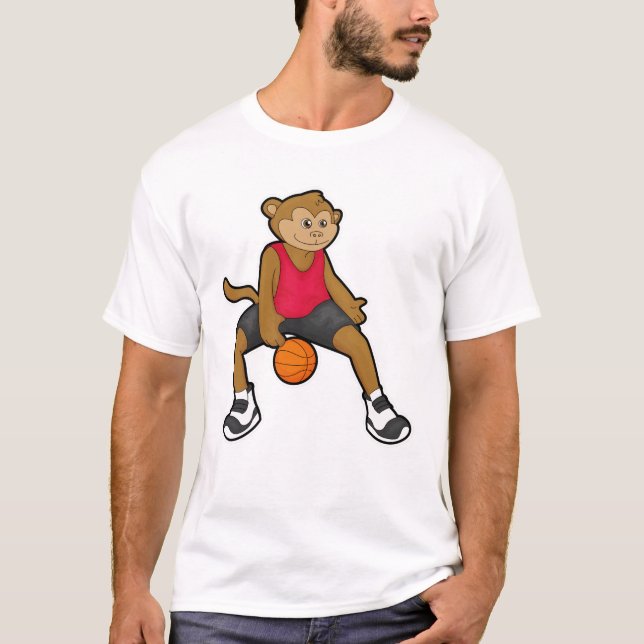 Camiseta Macaco como jogador de basquetebol (Frente)