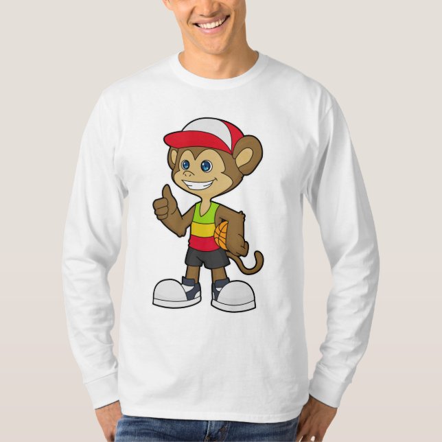 Camiseta Macaco como jogador de basquetebol (Frente)
