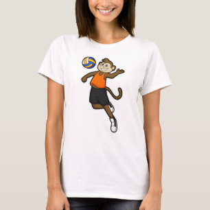 Camiseta Macaco como jogador de voleibol