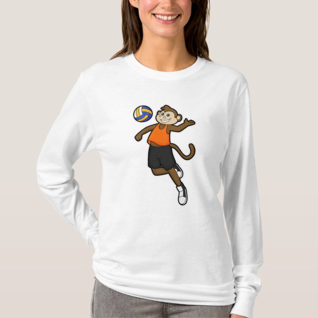 Camiseta Macaco como jogador de voleibol (Frente)