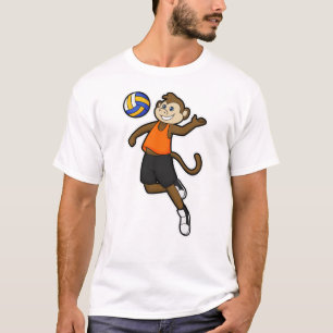 Camiseta Macaco como jogador de voleibol
