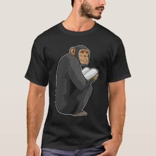Camiseta Macaco como Nerd do Livro