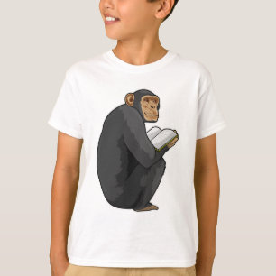 Camiseta Macaco como Nerd do Livro