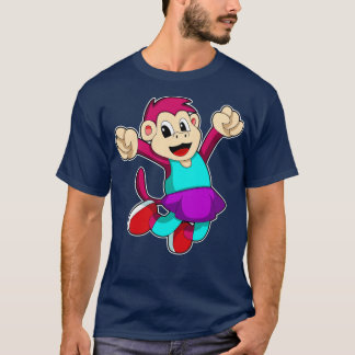 Camiseta Macaco como Rapariga com saia