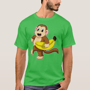 Camiseta Macaco Correndo com Banana