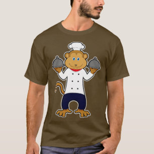 Camiseta Macaco cozido com pratos servidos