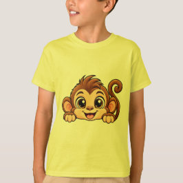Camiseta Macaco Cute Peekaboo