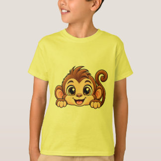 Camiseta Macaco Cute Peekaboo