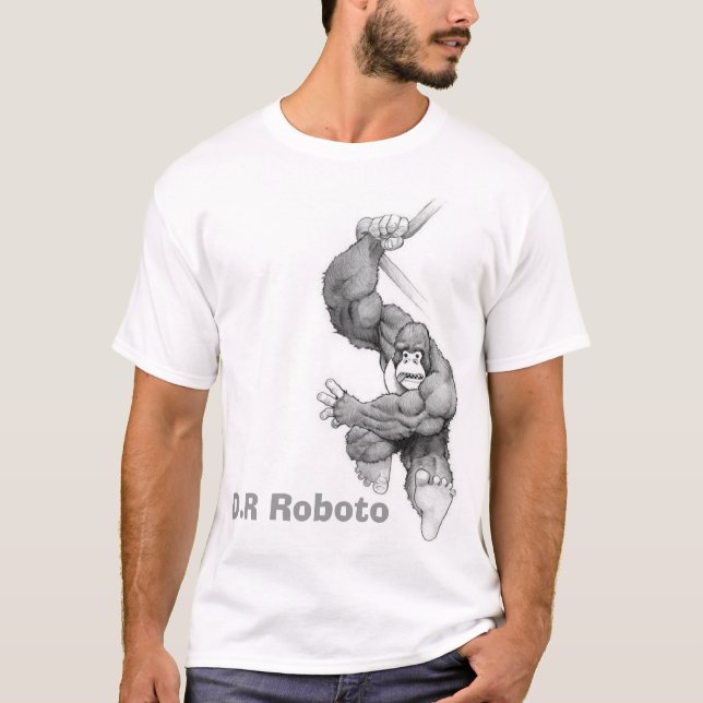 Camiseta macaco, D.R Roboto (Frente)