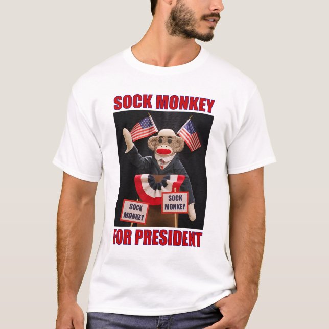 Camiseta Macaco da peúga para o presidente T-shirt (Frente)