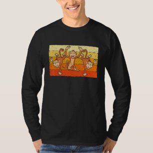 Camiseta Macaco Dançante Fofo Adulto Animal Selvagem 2