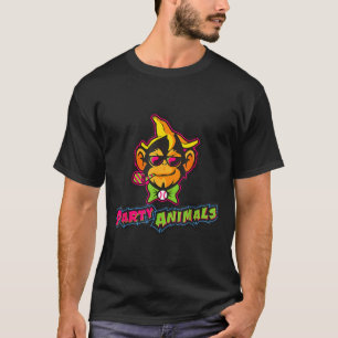 Camiseta macaco de beisebol animais de festa