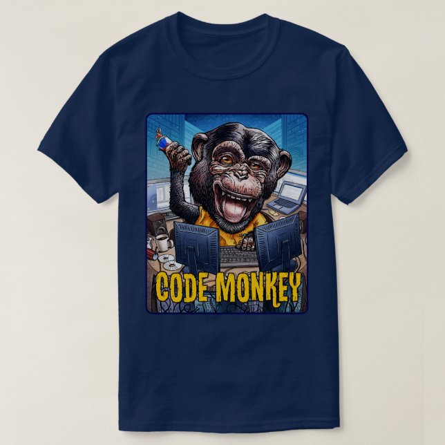 Camiseta Macaco de Código (Frente do Design)