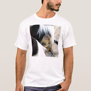 Camiseta Macaco de Colobus do bebê
