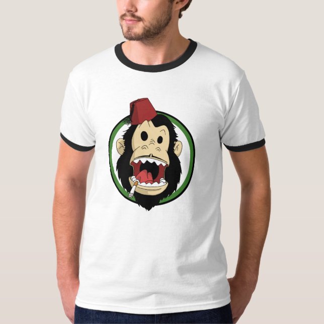 Camiseta macaco de fumo (Frente)