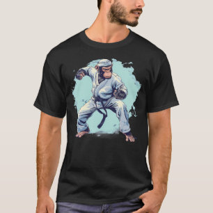 Camiseta Macaco de Karatê Artes Marciais Kickboxing Judo Mm