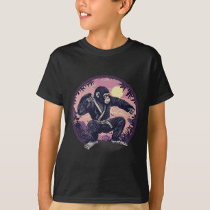 Camiseta Macaco de Karatê Natureza Lua Mma Kickboxing Amant