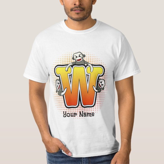 Camiseta Macaco de Meia com Monograma W (Frente)