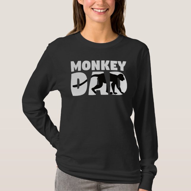 Camiseta Macaco De Pai Para Macacos Para Meninas (Frente)